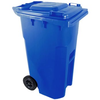 Műanyag kerti hulladékgyüjtő kerekes 240 Literes kék