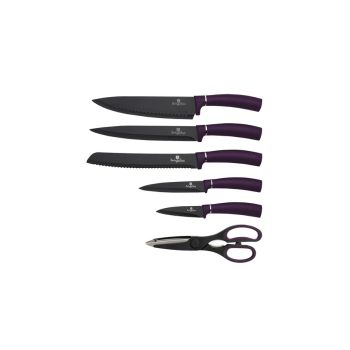   Berlinger Haus Purple Eclipse 7 részes késkészlet tapadásmentes bevonattal, állvánnyal