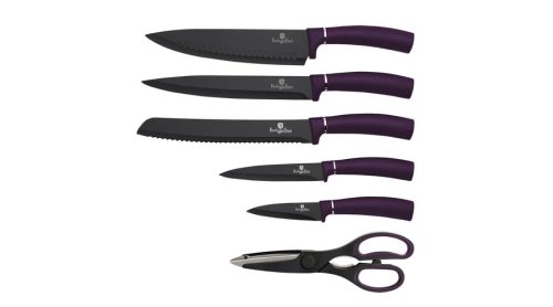 Berlinger Haus Purple Eclipse 7 részes késkészlet tapadásmentes bevonattal, állvánnyal