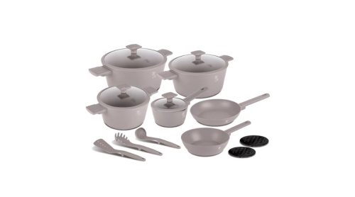 Berlinger Haus Taupe Collection 15 részes edénykészlet márvány bevonattal