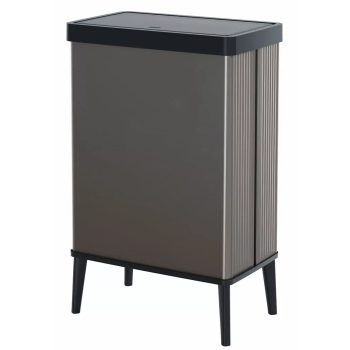   Curver Verto High műanyag beltéri fedeles szemetes 54L szürke-fekete