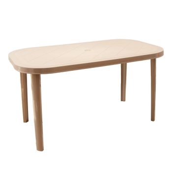 Duna műanyag kerti asztal mokka - Flair