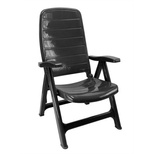 Prelude műanyag kerti szék antracit szürke - Flair