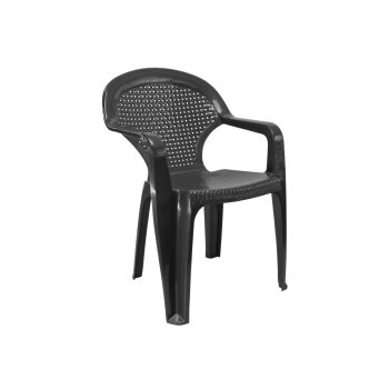   Chicago műanyag kerti szék alacsony támlás antracit szürke - Flair