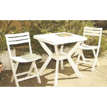 Nibirki műanyag kerti fehér balcony szett