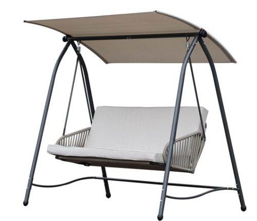 Hintaágy szürke, párnával 175 x 110 x 159 cm