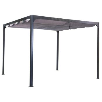 Fémvázas kerti pergola antracit szürke
