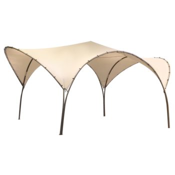 Fémvázas party sátor bézs 3,3 m - 3,5 m