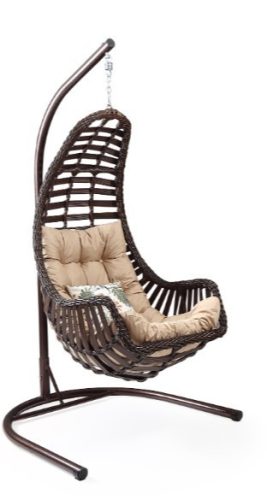 Datca függő hintafotel barna,párnával