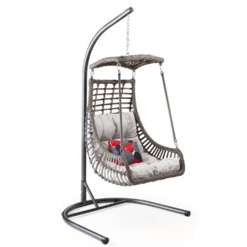 Alacati hintafotel szürke,párnával