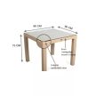 Műanyag rattan hatású antracit szürke kerti asztal színes üveglappal