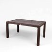 Műanyag rattan hatású kerti asztal barna 150 x 90 cm