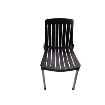 Fémvázas kerti karfa nélküli szék antracit szürke