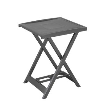   Arno műanyag összecsukható kerti asztal antracit szürke 50 x 50 cm O320