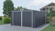 Kültéri fém kerti tároló ház szürke S1004C