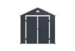 Ave J 8x15 műanyag kültéri kerti ház sötét szürke - fehér