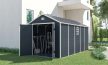 Ave J 8x15 műanyag kültéri kerti ház sötét szürke - fehér