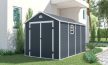 Ave I 8x12 műanyag kültéri kerti ház sötét szürke - fehér