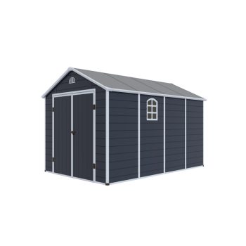   Ave H 8x9 műanyag kültéri kerti ház sötét szürke - fehér