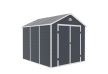 Ave H 8x9 műanyag kültéri kerti ház sötét szürke - fehér