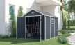 Ave H 8x9 műanyag kültéri kerti ház sötét szürke - fehér