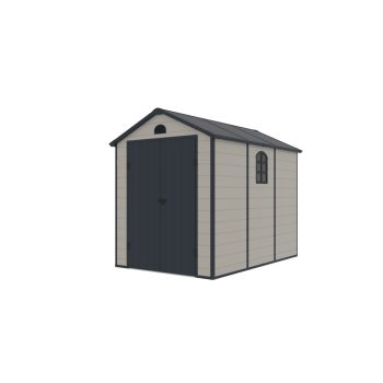   Ave E 6x9 műanyag kültéri kerti ház sötét szürke - fehér