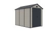 Ave E 6x9 műanyag kültéri kerti ház sötét szürke - fehér