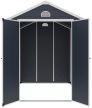 Ave E 6x9 műanyag kültéri kerti ház sötét szürke - fehér