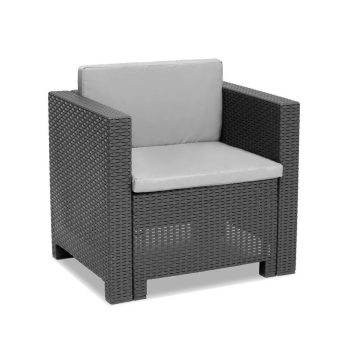 City műanyag kerti szék grafit szürke