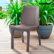 Vanda műanyag rattan hatású kerti szék cappuccino