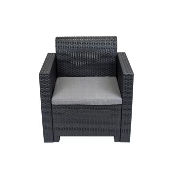 Nero műanyag kerti szék grafit szürke