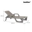 Miami műanyag kerti napozóágy cappuccino
