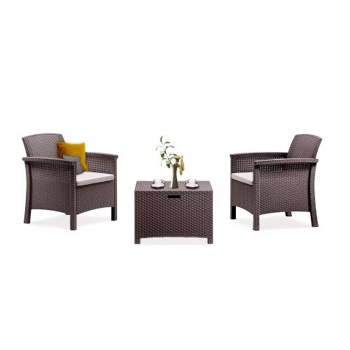 Venus Balcony műanyag kerti bútor garnitúra barna