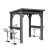 Grill Gazebo műanyag kerti grill pavilon pulttal és tetővel grafit szürke