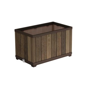 Deco tégla alakú műanyag kerti virágláda dió 81L