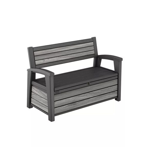 Decocoat műanyag kerti pad 227 literes tárolóval vihar szürke