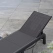 Mallorca műanyag kerti dönthető napozóágy grafit szürke