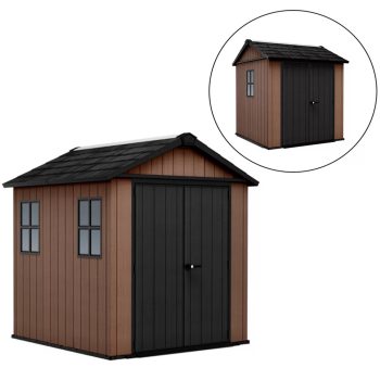 Newton Plus wide 7 x 7,5 műanyag kerti ház barna