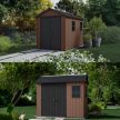 Newton Plus wide 9 x 7,5 műanyag kerti ház barna