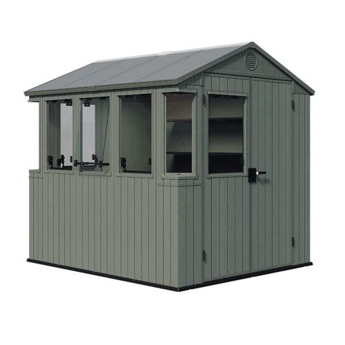 Potting Shed kültéri műanyag kerti tároló ház zöld