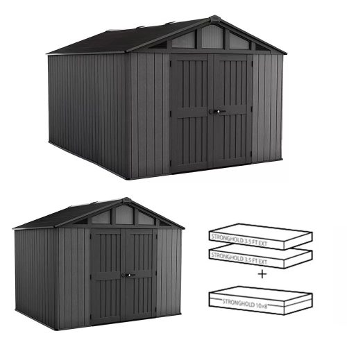Stronghold 10x15 műanyag kerti ház szürke