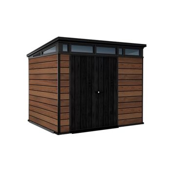 Signature Pent 9x7 műanyag kerti ház dió