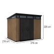 Signature Pent 9x7 műanyag kerti ház velencei barna