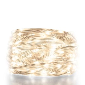 Beltéri ledes meleg fehér fényfüzér 8+4 programmal