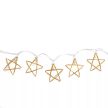 Fém csillag motívumos dekorfüzér, 10 led, elemes