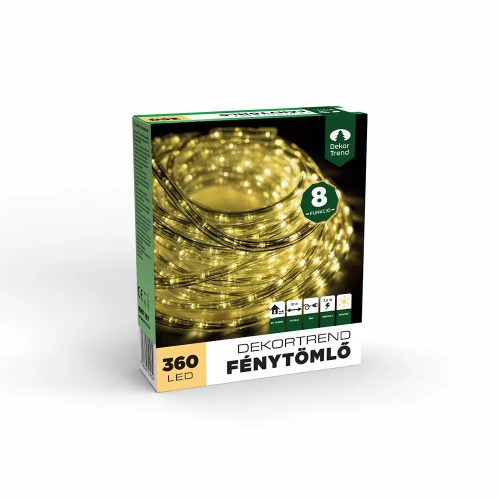 Fénykábel 10 m, meleg fehér, 8 funkció