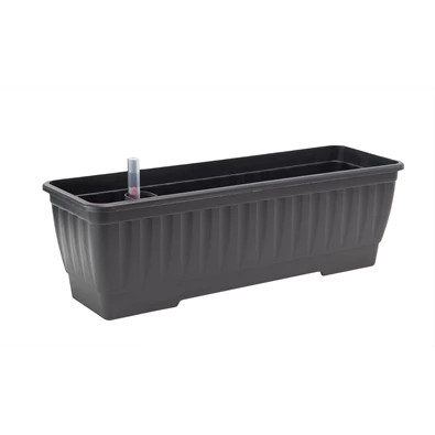 Műanyag kerti virágcserép hidrokultúrás 60 cm balkonláda