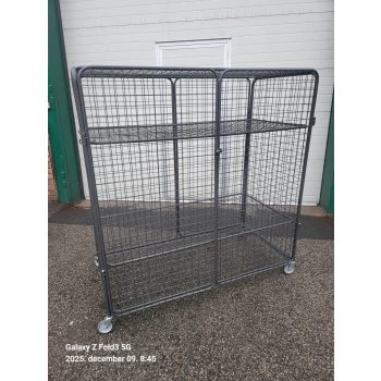 Fém kerekes tároló szekrény