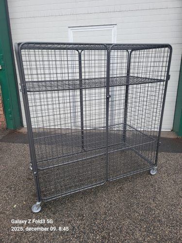 Fém kerekes tároló szekrény