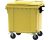 Műanyag sárga 1100 Literes konténer kerekekkel